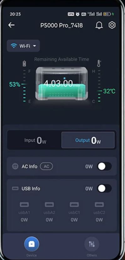Application mobile de supervision P5000